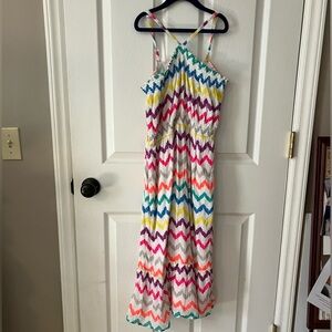 EUC Mini Boden Bright Stripe Maxi Sun Dress Sz 14